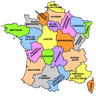 French Regions Map